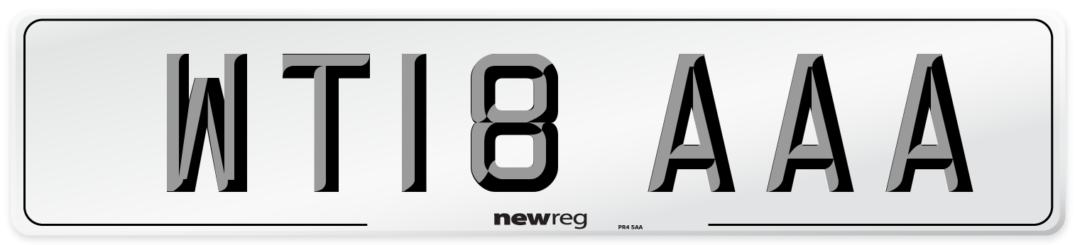 WT18 AAA Number Plate from New Reg